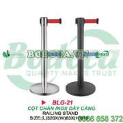 Cột chắn inox dây kéo căng