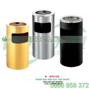 Thùng rác inox có gạt tàn tphcm