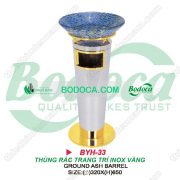 Thùng rác inox có khay thủy tinh