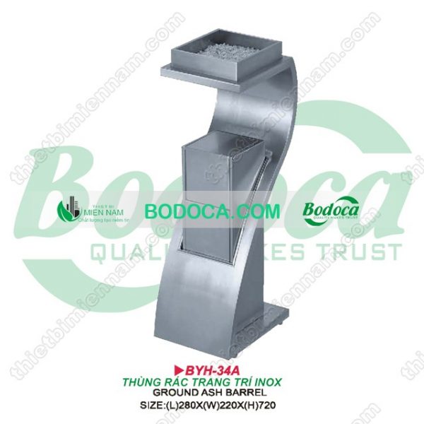 Thùng rác inox trang trí đẹp