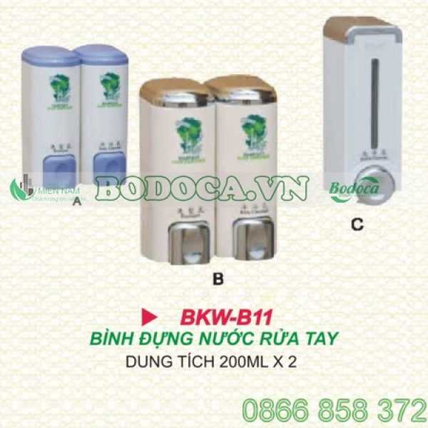 Bình đựng xà phòng rửa tay nhựa sang trọng BKW-B11