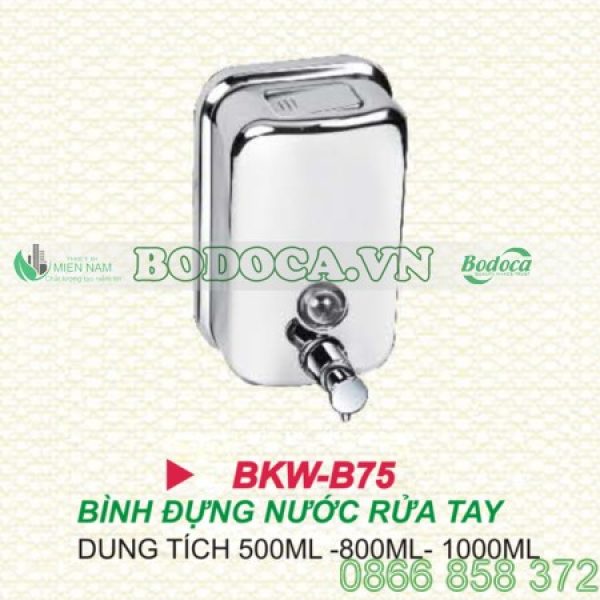 Bình đựng nước rửa tay inox có vòi BKW-B75