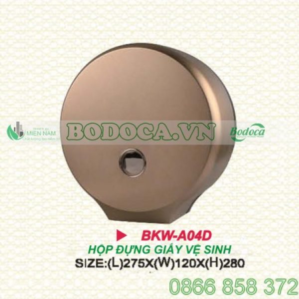 Hộp giấy vệ sinh inox tròn cao cấp BKW-A04D