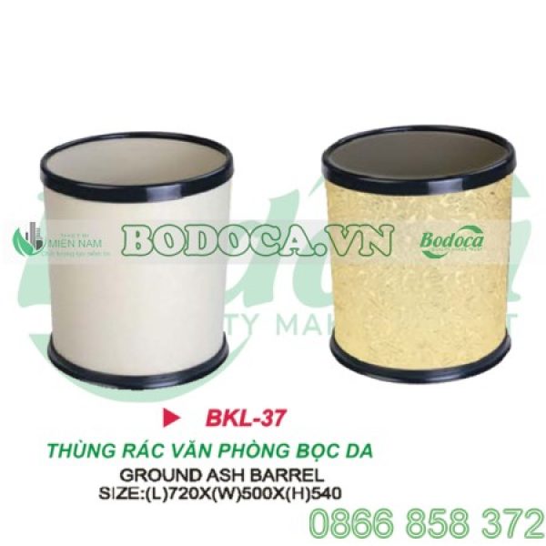 Thùng rác văn phòng bọc da tại hà nội BKL-37