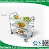 Xe đẩy thức ăn 3 tầng inox nhập khẩu giá rẻ AF08164